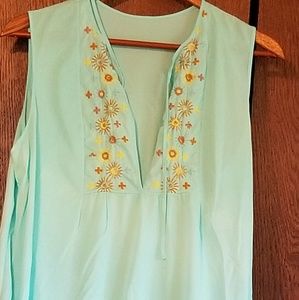 J C Penny blue long nightgown and robe